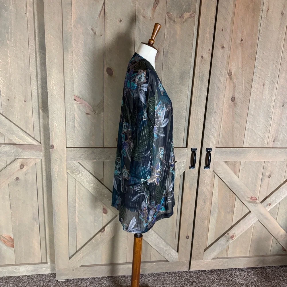Amoressa Allanna Siracha sheer swimsuit coverup with floral print One Size / OS